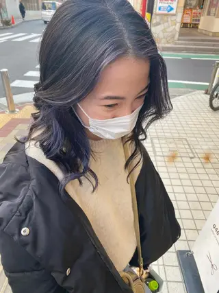 セミロング カラー 韓国風デザイン 💐MIZUKI💐のヘアスタイル