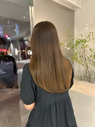ロング カラー 馬場 菜乃夏のヘアスタイル
