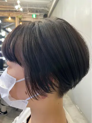 ショート カラー ブリーチなし透明感 タケザワミキのヘアスタイル