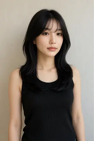 セミロング ★韓国風カラー ×エクステ★のヘアスタイル