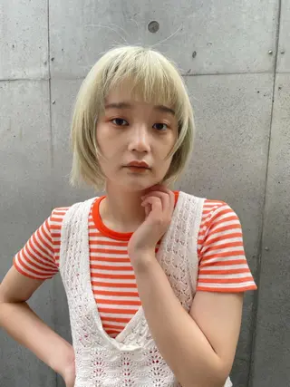 ショート 💫ハイトーンボブ/ HARU💫のヘアスタイル