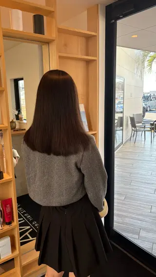 ミディアム カラー 滑川 吏音のヘアスタイル