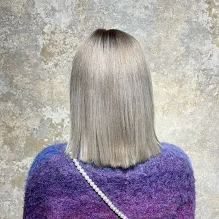 ミディアム カラー 編み込みエクステ/ ハイトーン りょすけのヘアスタイル