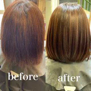 ミディアム 縮毛矯正/髪質改善 主税巧一のヘアスタイル