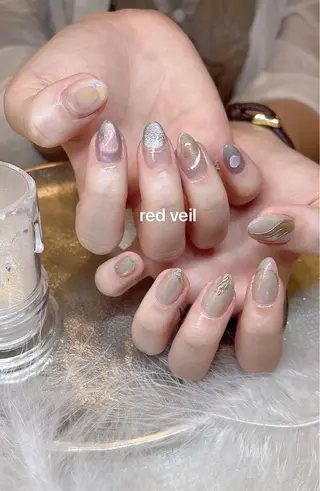 ミディアム ネイル 長さ出し専門 nynaのネイルデザイン