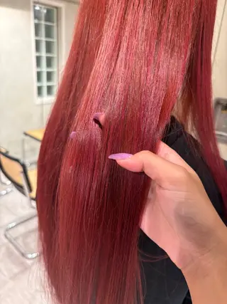 カラー mao 暖色 海外風カラー🌿❤️のヘアスタイル