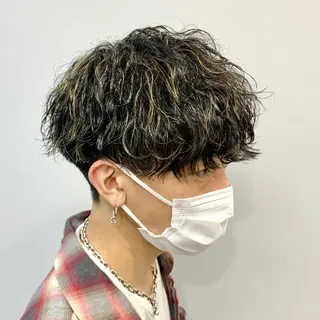 ショート カラー パーマ メンズ メンズ特化美容師/ 藤戸 椋のヘアスタイル