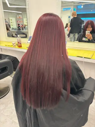 ロング カラー ヘアアレンジ 赤み消しブラウン プロ🐿けんご🐿のヘアスタイル