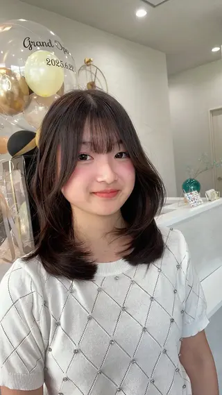 ミディアム mono.所属・南茨/ヘッドスパ /カット/momoのヘアスタイル