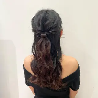 ロング ヘアアレンジ momone🍒 メンズカットパーマのヘアスタイル