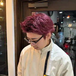 ショート カラー メンズ 平尾/艶カラー/ アッシュ系/中川誠大のヘアスタイル