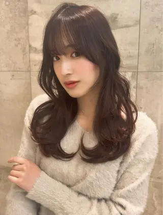 セミロング 無料カットモデル /レイヤー特化/荒砂のヘアスタイル