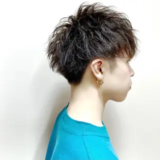 ショート パーマ メンズ 大橋 拓巳のヘアスタイル