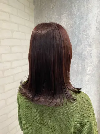 セミロング カラー shiori/透明感 /顔周り/髪質改善のヘアスタイル