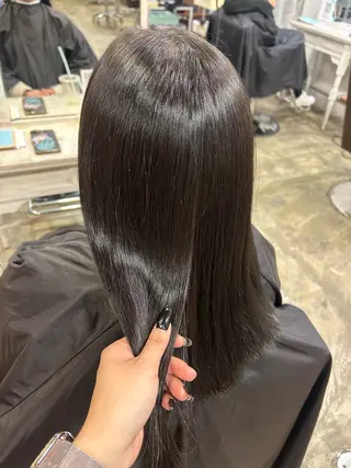 ミディアム pia/リサコ ボブ/縮毛のヘアスタイル