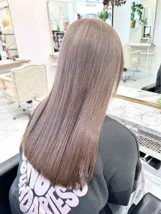 セミロング カラー パーマ ヘアアレンジ メンズ キッズ ハイトーン/ピンク 💗モモ໒꒱のヘアスタイル
