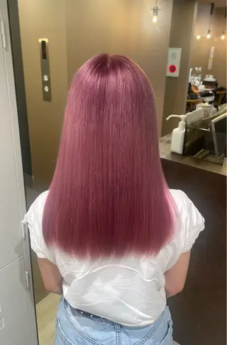 セミロング カラー 暖色/ブリーチ/メン ズパーマ/ﾐﾜﾁｶｺのヘアスタイル