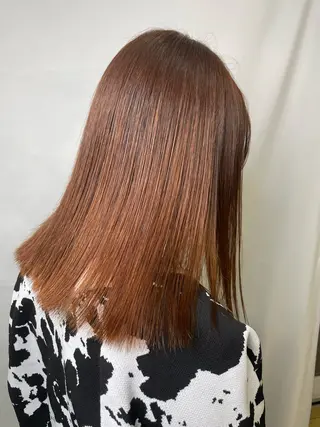 ミディアム カラー 野田 カレンのヘアスタイル