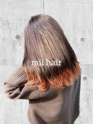 セミロング カラー Miku❇️ フェイスレイヤーのヘアスタイル