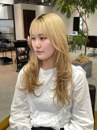 ロング 元平 未祐のヘアスタイル