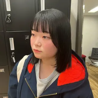 ミディアム ボブ／ストレート🎀 harukaのヘアスタイル
