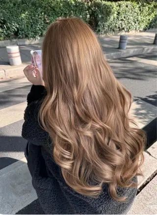 カラー 似合わせ💗透け感 💗うる艶カラー💗のヘアスタイル