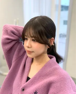 ロング shes茶屋町アリサ 🎀顔周り×韓国風のヘアスタイル