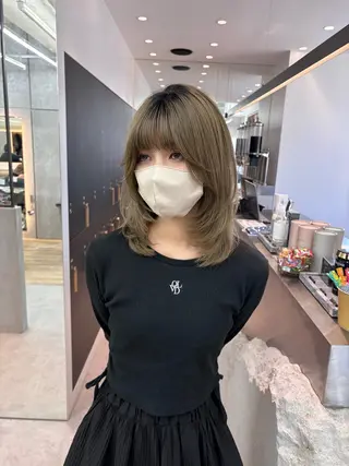 ミディアム 髪質改善/縮毛矯正/ 韓国ヘア/矢野のヘアスタイル