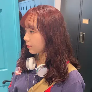 ミディアム カラー 韓国ヘア AINA🐱のヘアスタイル