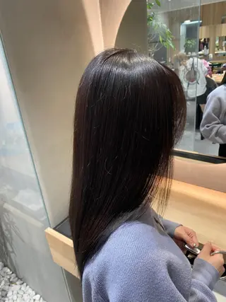 セミロング カラー ボブ/レイヤーボブ/ 髪質改善/梶川 夏季のヘアスタイル