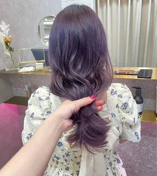 カラー rina／ベージュ ワンホン/韓国ヘアのヘアスタイル