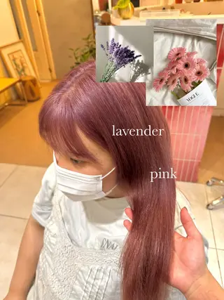 ミディアム カラー 🫧髪質改善/Wカラ ー 暖色 🌸桜🌸のヘアスタイル