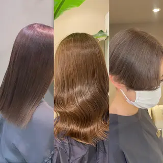 ロング カラー 名古屋栄♡PELE 上品な透明感ベージュのヘアスタイル