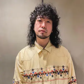 ロング パーマ メンズ 🌈圧倒的デザイン パーマ　関和希のヘアスタイル