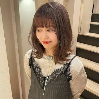 ミディアム 大人可愛い/レイヤー /ブリーチ/溝口誠二のヘアスタイル