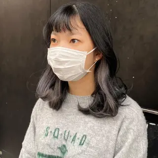 ミディアム カラー 比嘉 陽のヘアスタイル