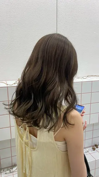 セミロング NIKO/名古屋/ 伏見/花屋併設のヘアスタイル