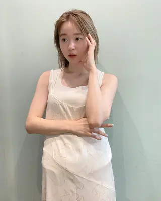 ミディアム カラー ヘアアレンジ Nancy所属・束感まつげ❤︎ あみのマツエク・マツパデザイン