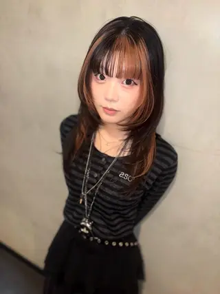 ロング カラー 優 作のヘアスタイル