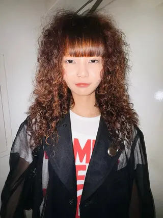 ロング パーマ THE  AGATA TOKYO所属・外国人風パーマ/デザ インカット🦕✨アミのヘアスタイル