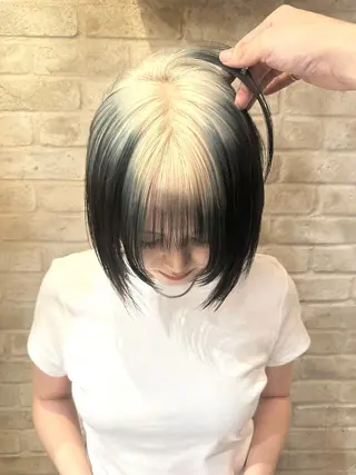 ショート ハイトーン/渋谷 かわいみきとのヘアスタイル