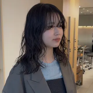 ミディアム カラー パーマ noa/ 渋谷のヘアスタイル