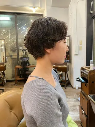 ショート 🍁ニュアンスパーマ .ショート🍁陸来のヘアスタイル