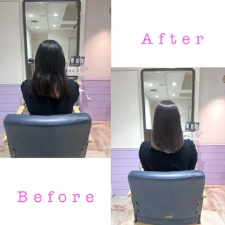 セミロング カラー 髪質改善✨石塚 真梨奈のヘアスタイル