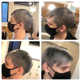 ショート カラー メンズ 髪質改善＆ブリーチ 伊勢　祐一郎のヘアスタイル