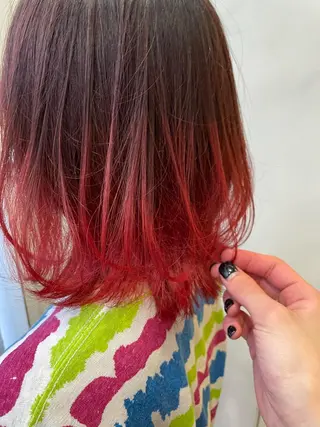 ミディアム カラー 【店長】インナー指名 No.1戸塚優思のヘアスタイル