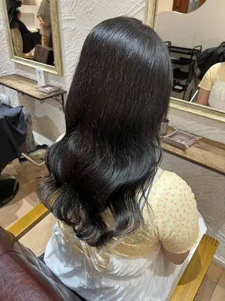 セミロング カラー 🥀韓国ヘア🥀 宮津真菜のヘアスタイル