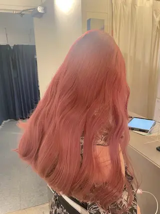 ロング 暖色カラー🍒 ケアブリーチ/akiのヘアスタイル