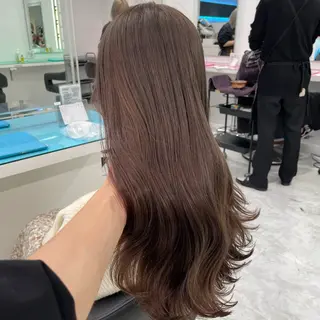 ミディアム ブラウンベージュ🤎 ブリーチなし🤎のヘアスタイル