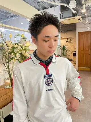 メンズ yumeka🩶ボブ 暖色/透け感カラーのヘアスタイル